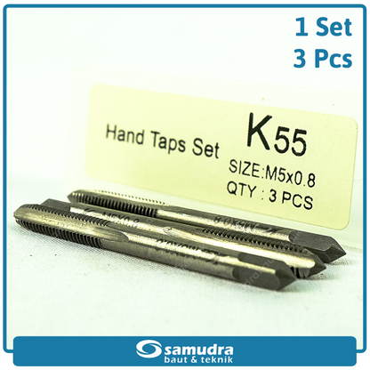 K55 K55-SW-HTS-M05 Hand Taps M5 x 0.8 Set 3 pcs