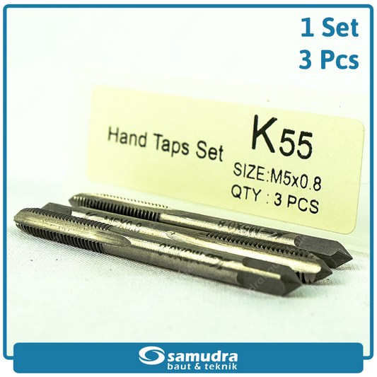 K55 K55-SW-HTS-M05 Hand Taps M5 x 0.8 Set 3 pcs
