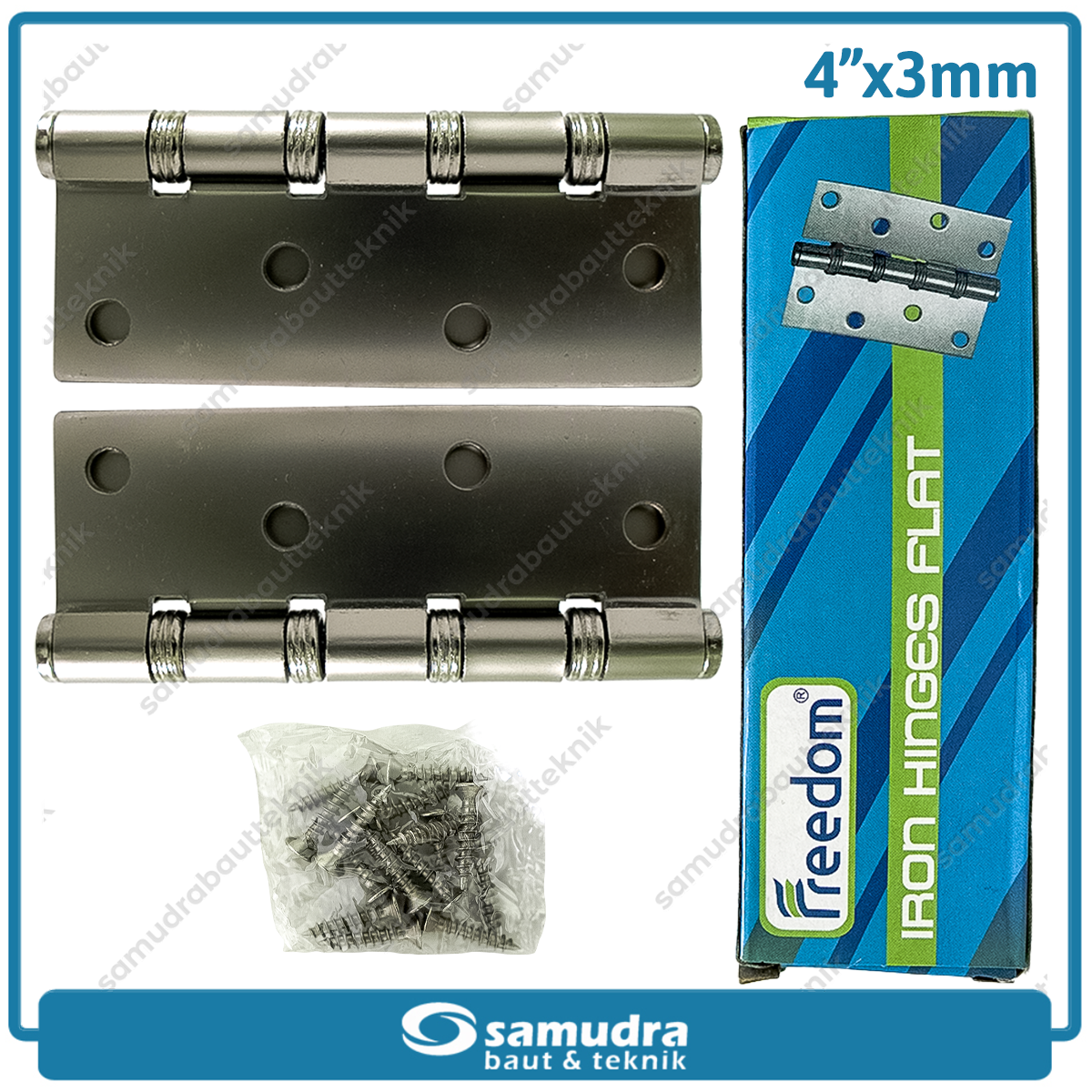 FREEDOM Engsel Pintu Tebal Rata 4" x 3 mm