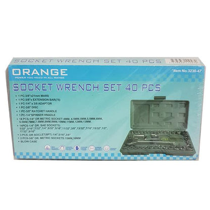 ORANGE 3230-47 Kunci Sok Set 40 pcs Box Plastik