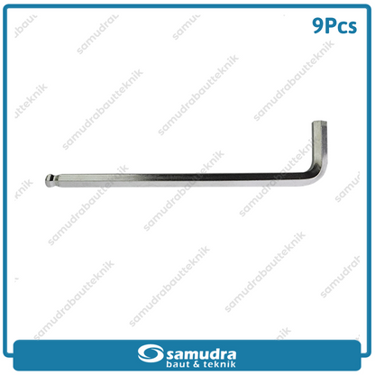 IZUMO Kunci L Set Panjang Ballpoint 9 Pcs 1.5-10 mm