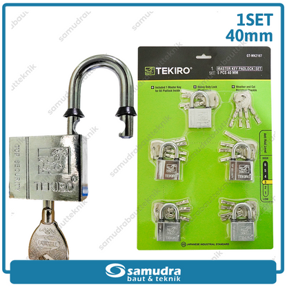 TEKIRO GT-MK2167 Gembok Master Key Set 5 pcs 40 mm
