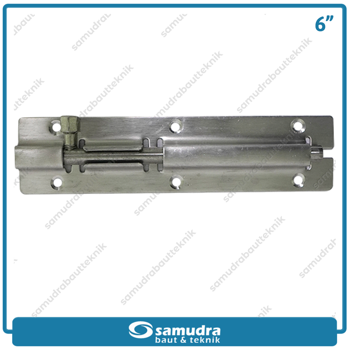 KTP Grendel Pintu Putih 6" Stainless SS304