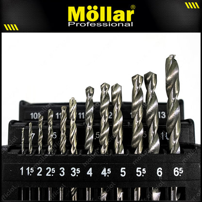 MOLLAR Mata Bor Besi Set 25 pcs (1-13 mm)