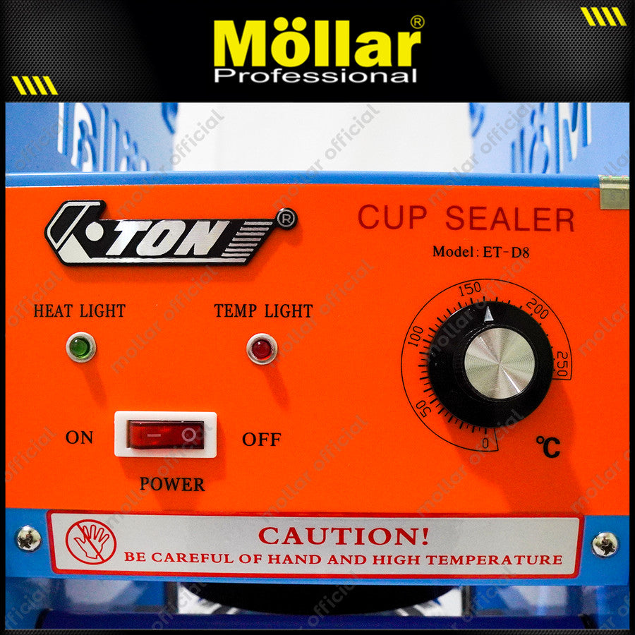 MOLLAR ET-D8 Mesin Press Gelas Plastik Manual Cup Sealer Eton 300 Watt