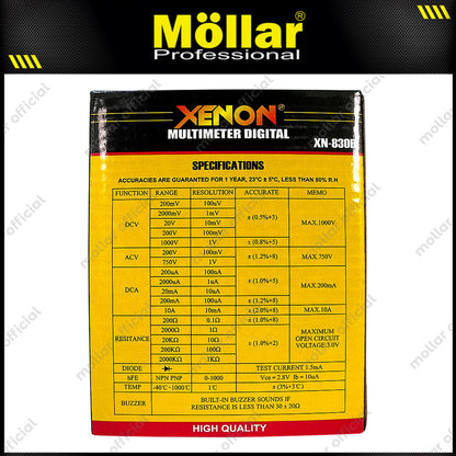 XENON 830 Multitester Digital Clamp Meter