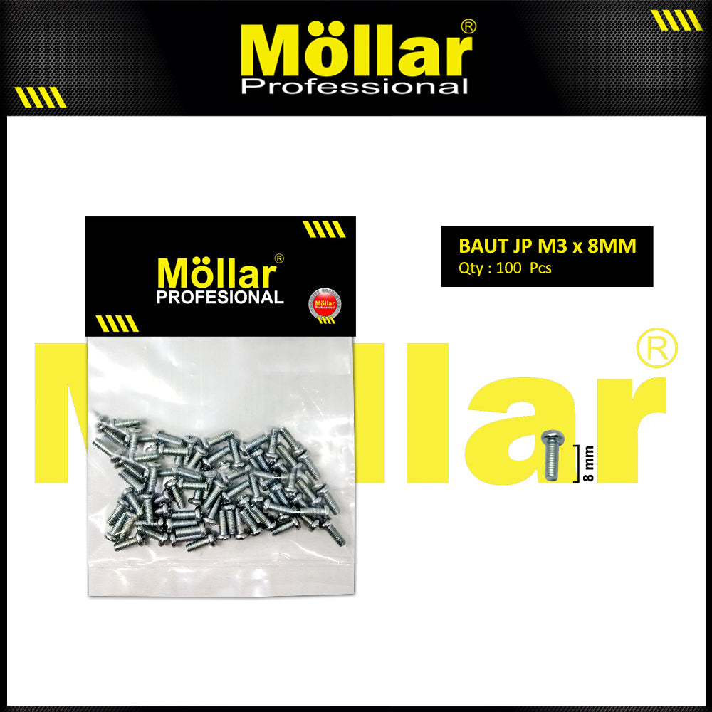 MOLLAR 93-083 Baut JP M3 x 8 - 100 pcs