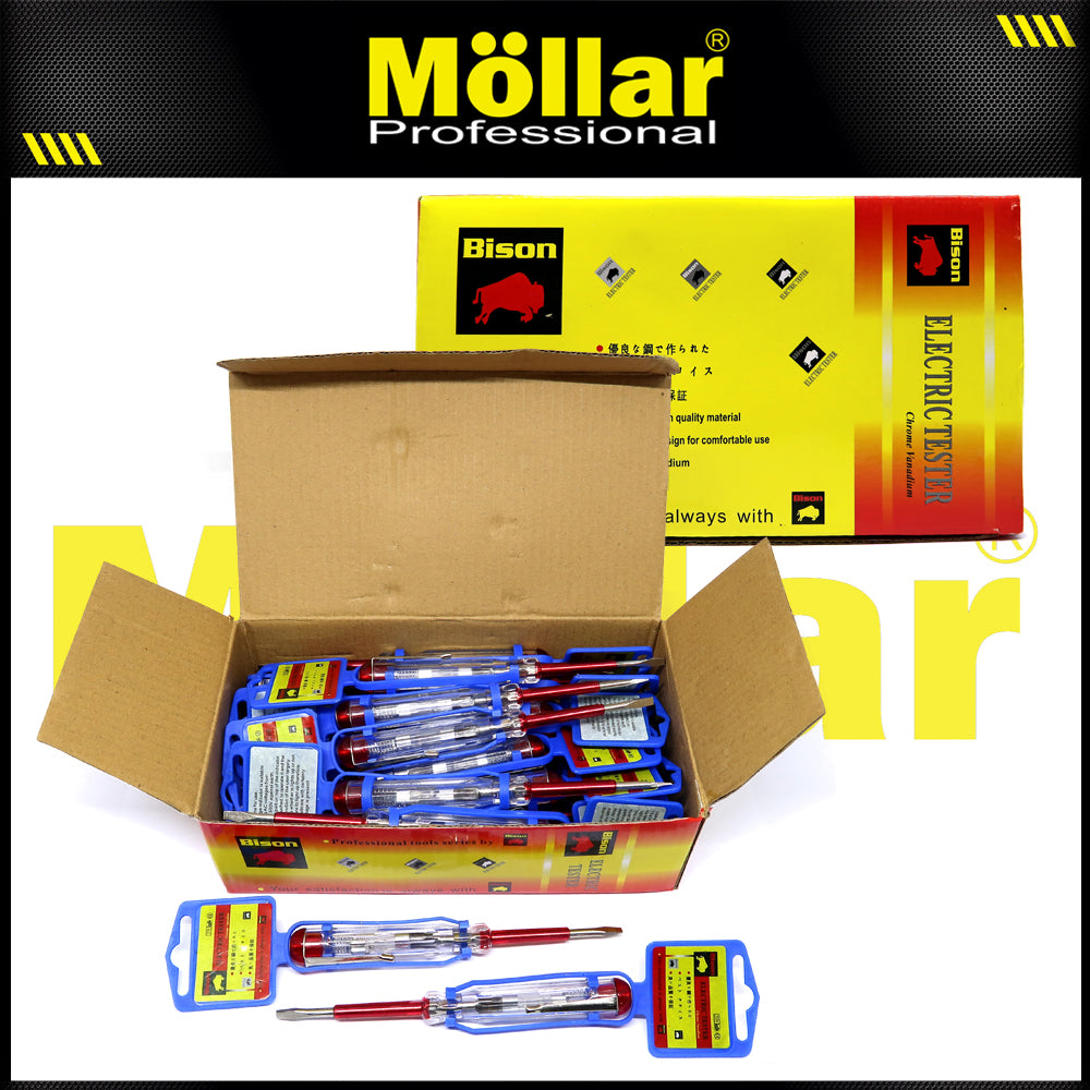 BISON 888 1 Pak 24 Pcs Obeng Tespen Listrik Ac Testpen Minus Test Pen