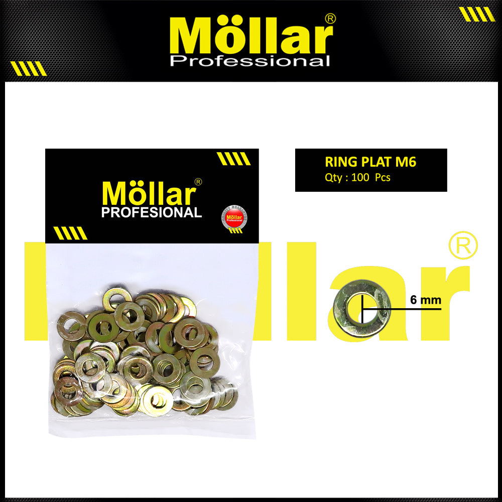 MOLLAR 93-073 Ring Plat M6 - 100 pcs
