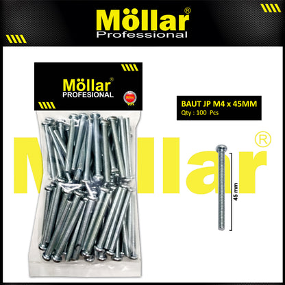 MOLLAR 93-104 Baut JP M4 x 45 - 100 pcs