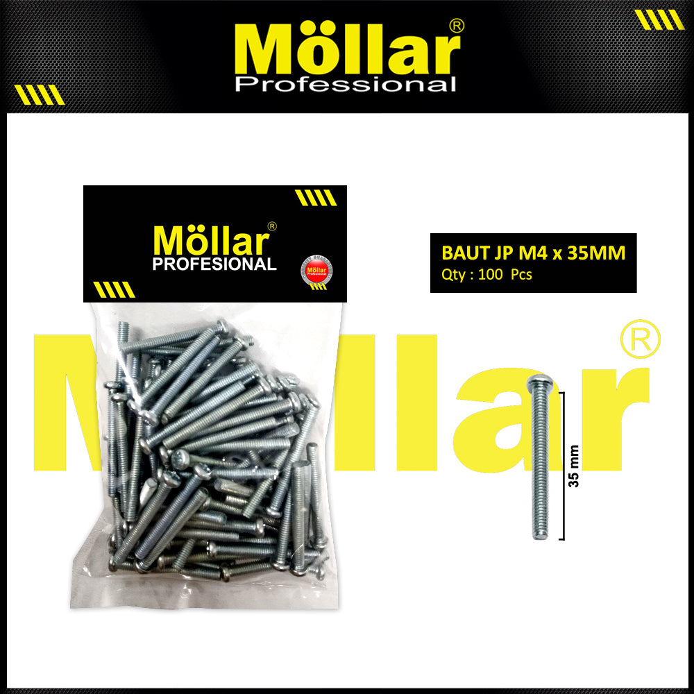 MOLLAR 93-102 Baut JP M4 x 35 - 100 pcs