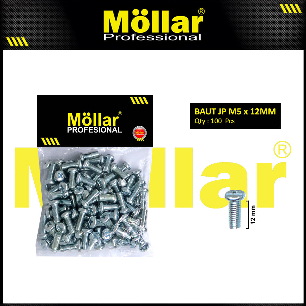 MOLLAR 93-108 Baut JP M5 x 12 - 100 pcs