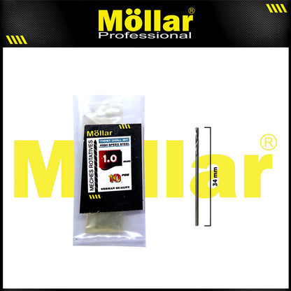 MOLLAR Mata Bor Besi HSS Putih 1 mm