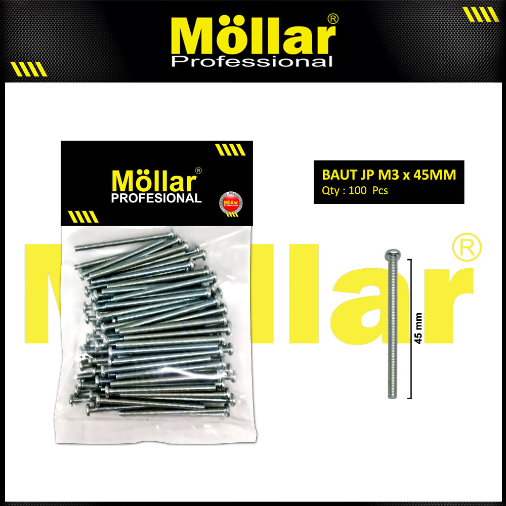 MOLLAR 93-092 Baut JP M3 x 45 - 100 pcs