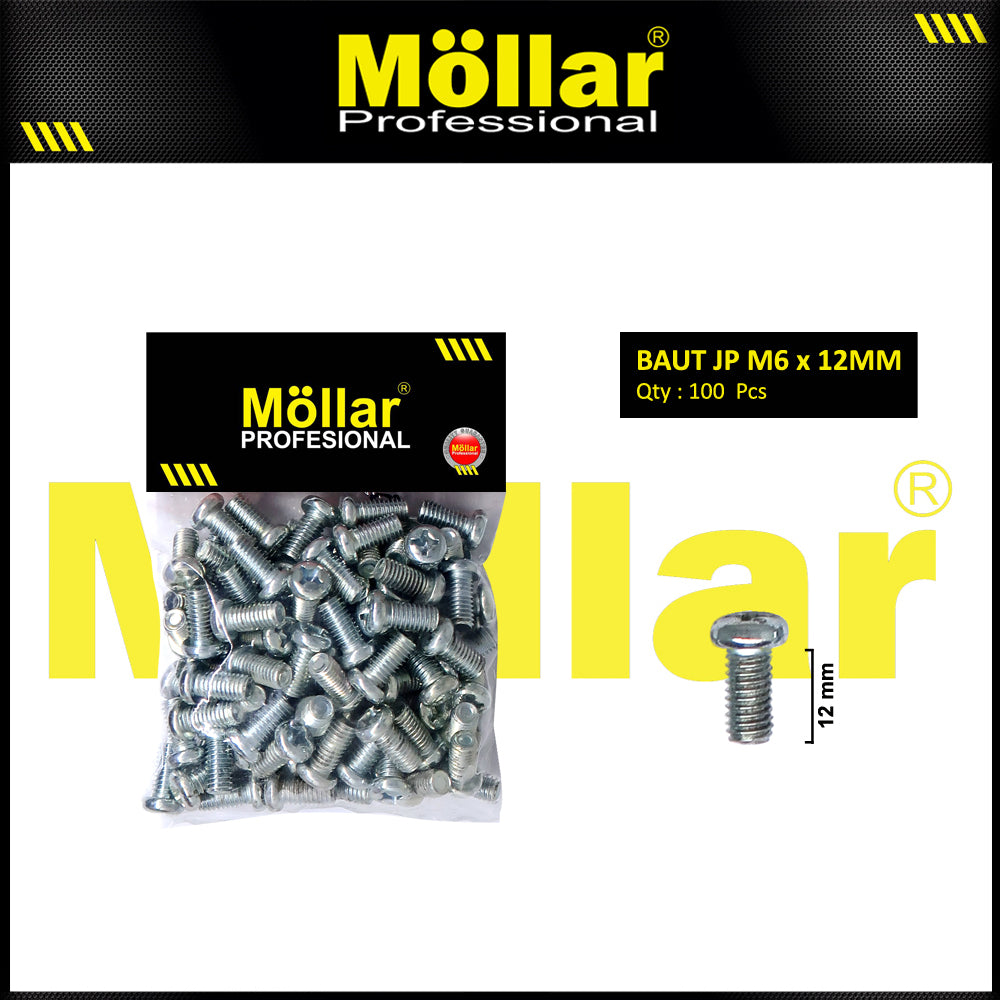 MOLLAR 93-119 Baut JP M6 x 12 - 100 pcs