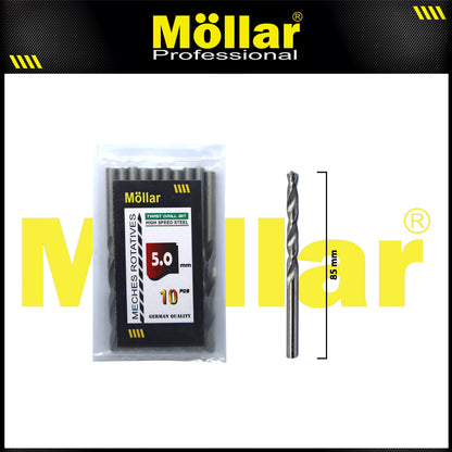 MOLLAR Mata Bor Besi HSS Putih 5 mm