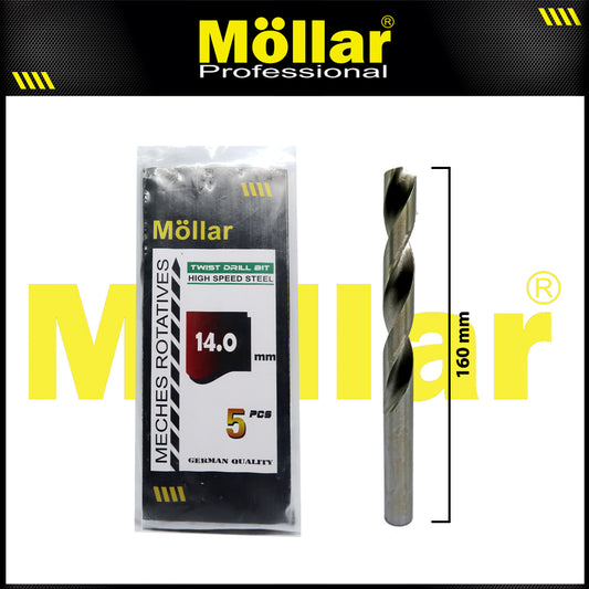 MOLLAR Mata Bor Besi HSS Putih 14 mm