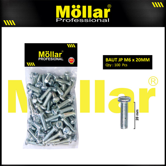 MOLLAR 93-121 Baut JP M6 x 20 - 100 pcs