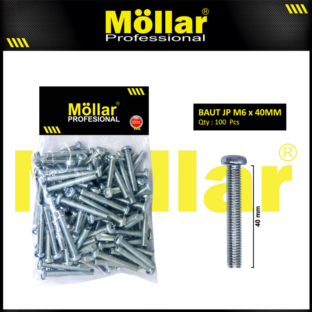 MOLLAR 93-125 Baut JP M6 x 40 - 100 pcs