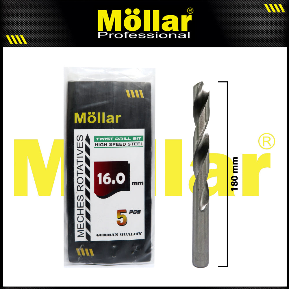 MOLLAR Mata Bor Besi HSS Putih 16 mm