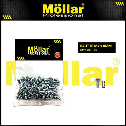MOLLAR 93-095 Baut JP M4 x 8 - 100 pcs