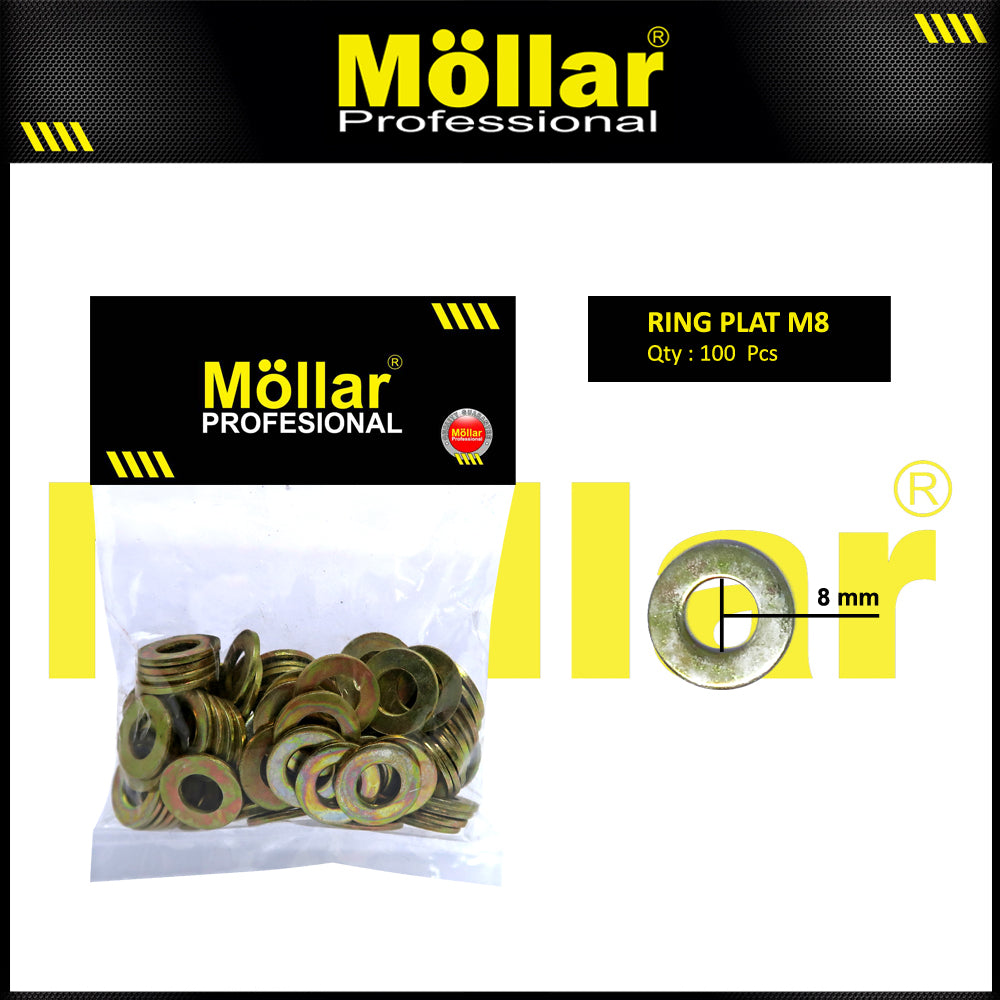 MOLLAR 93-074 Ring Plat M8 - 100 pcs