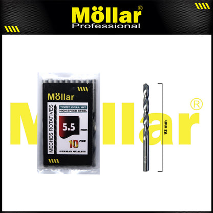 MOLLAR Mata Bor Besi HSS Putih 5.5 mm