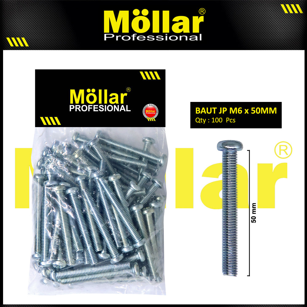 MOLLAR 93-127 Baut JP M6 x 50 - 100 pcs