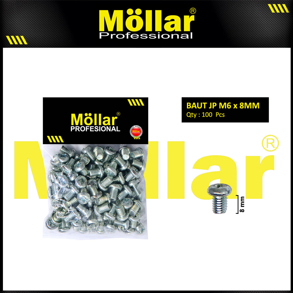 MOLLAR 93-117 Baut JP M6 x 8 - 100 pcs