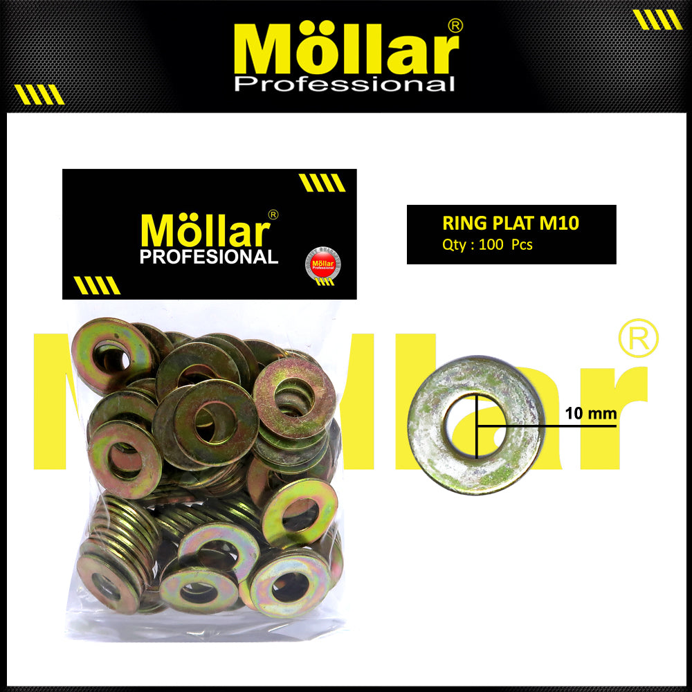 MOLLAR 93-075 Ring Plat M10 - 100 pcs