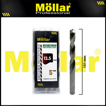 MOLLAR Mata Bor Besi HSS Putih 12.5 mm