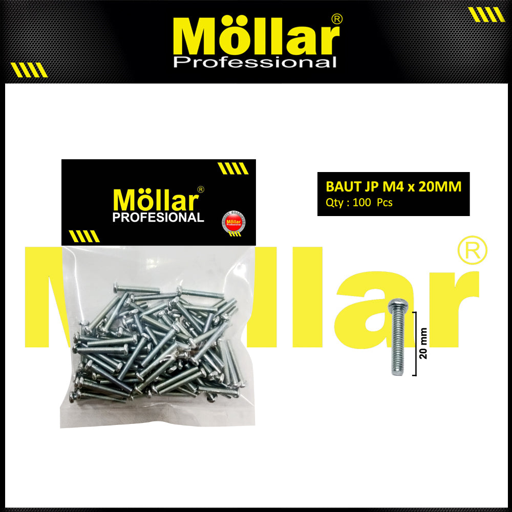 MOLLAR 93-099 Baut JP M4 x 20 - 100 pcs