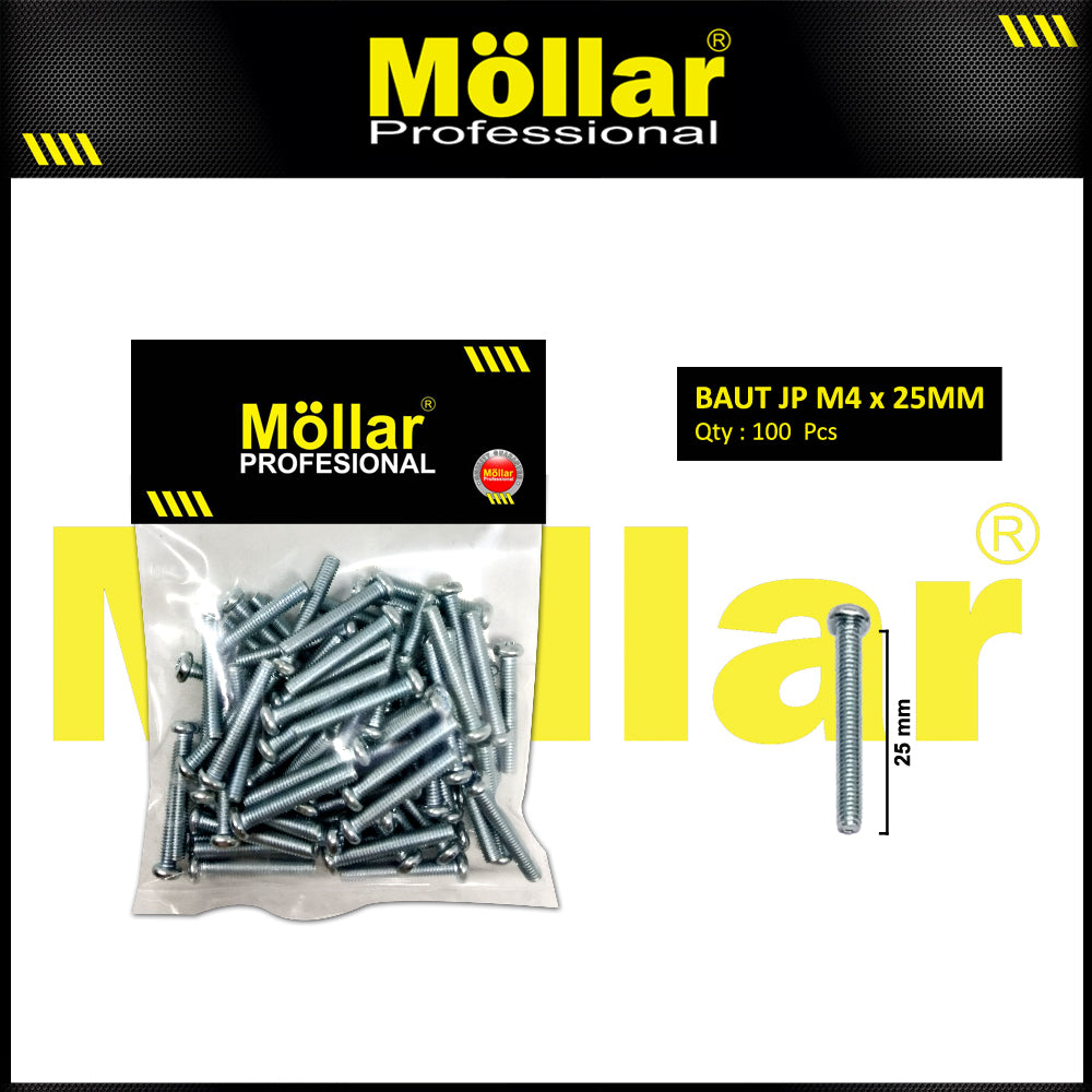MOLLAR 93-100 Baut JP M4 x 25 - 100 pcs