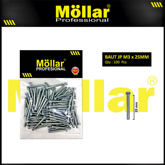 MOLLAR 93-088 Baut JP M3 x 25 - 100 pcs