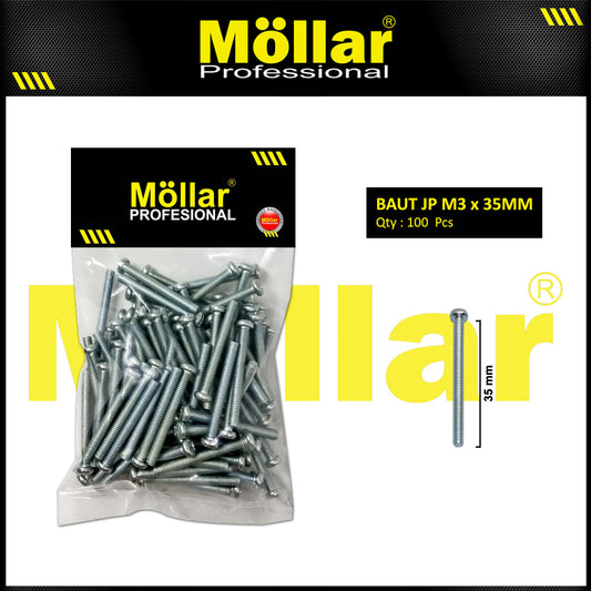 MOLLAR 93-090 Baut JP M3 x 35 - 100 pcs