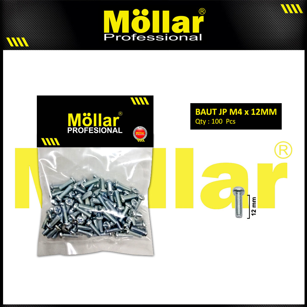 MOLLAR 93-097 Baut JP M4 x 12 - 100 pcs