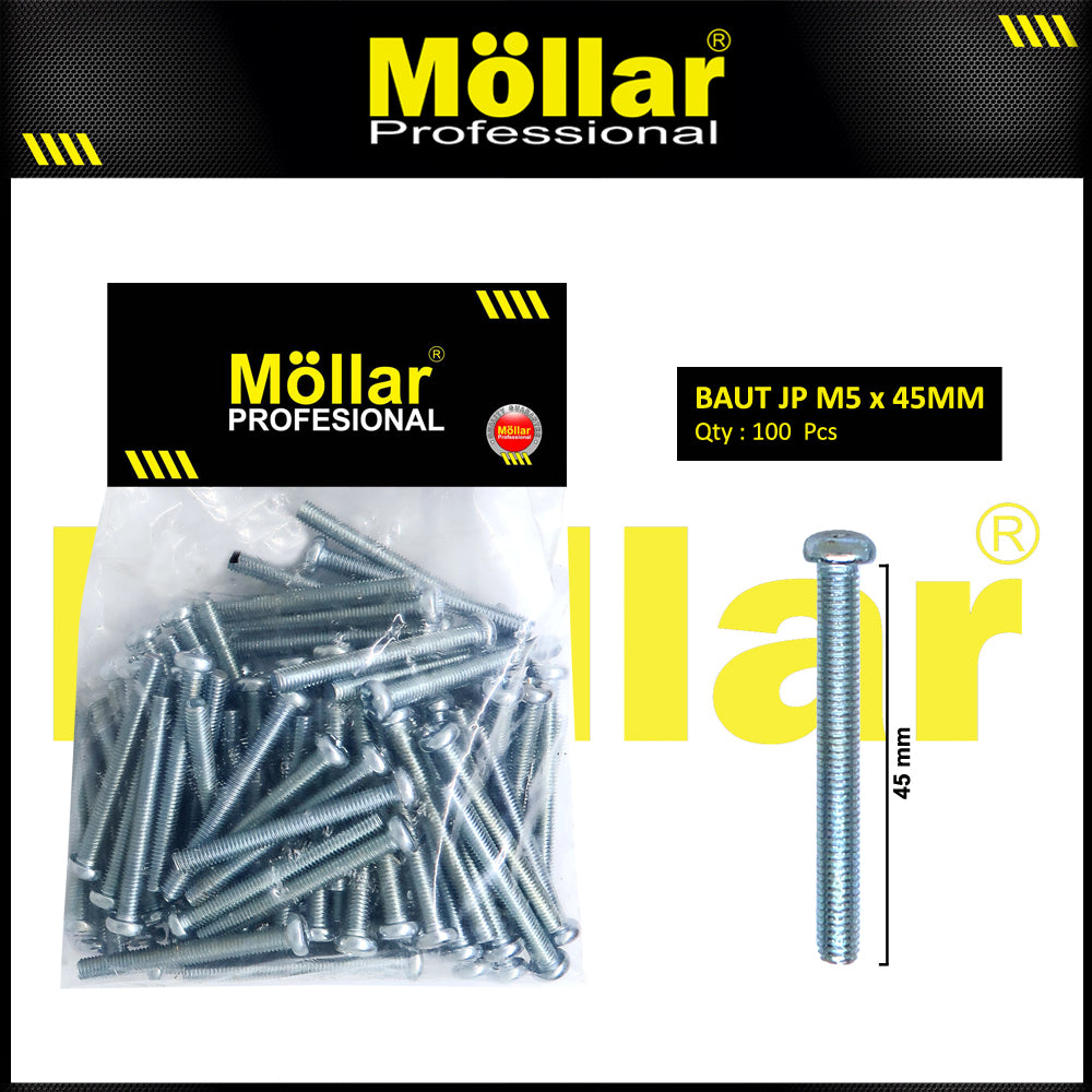 MOLLAR 93-115 Baut JP M5 x 45 - 100 pcs