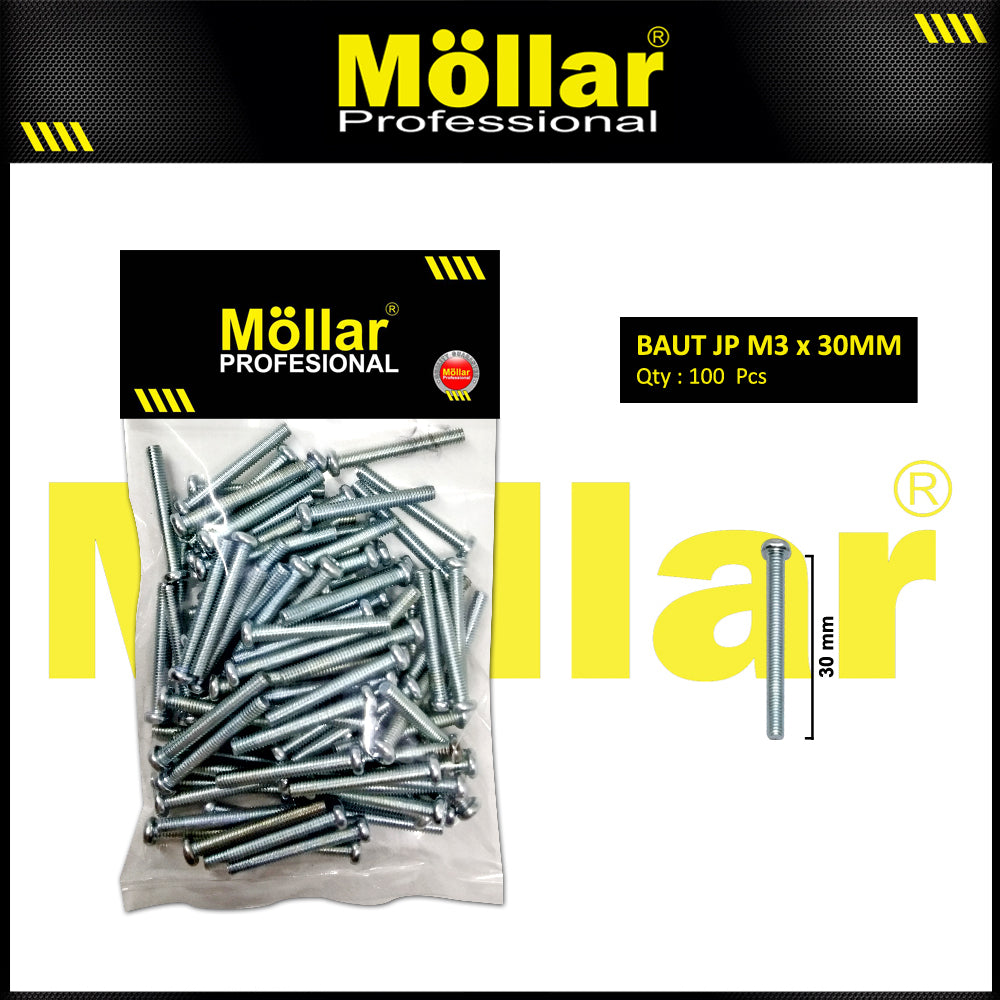 MOLLAR 93-089 Baut JP M3 x 30 - 100 pcs