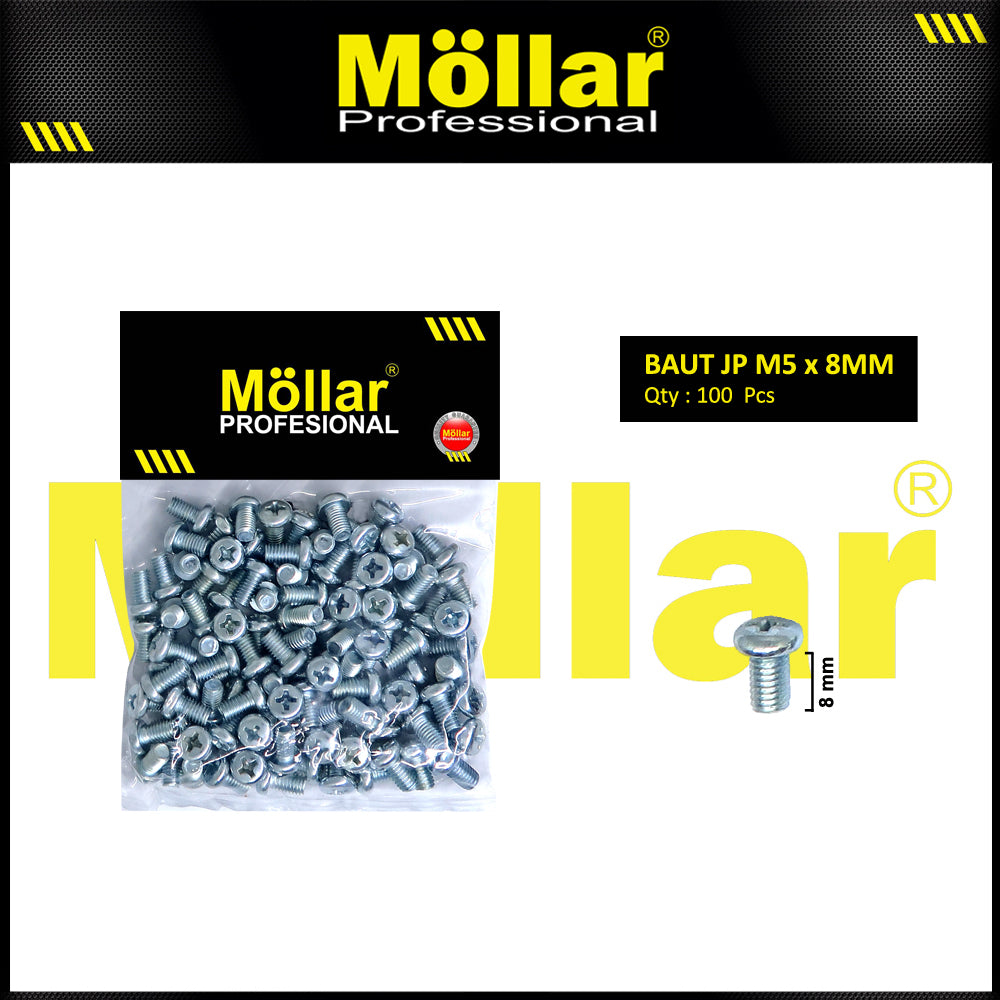 MOLLAR 93-106 Baut JP M5 x 8 - 100 pcs