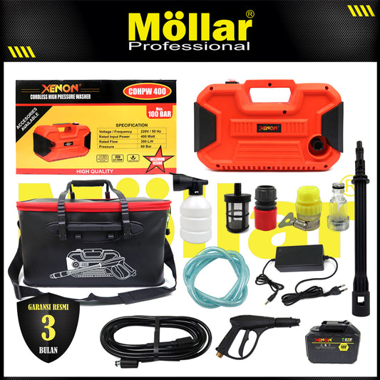 XENON CD-HPW400 Mesin Jet Cleaner Cordless Baterai 18V 400 Watt