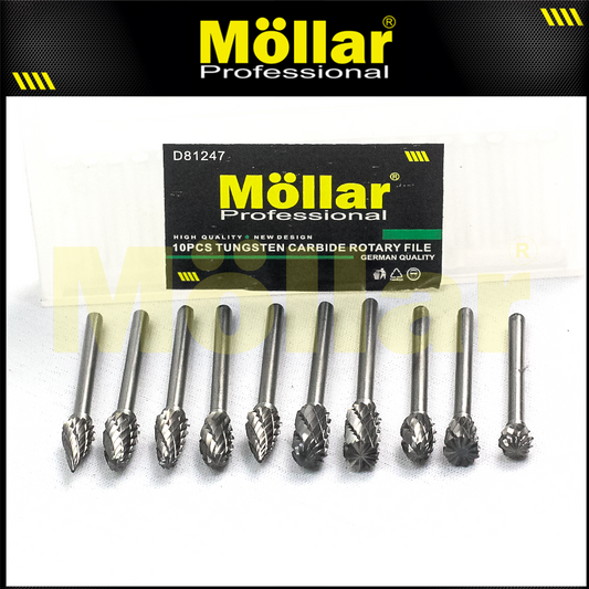 MOLLAR D81247 Mata Bor Tuner Set 10 pcs / TCT Rotary File