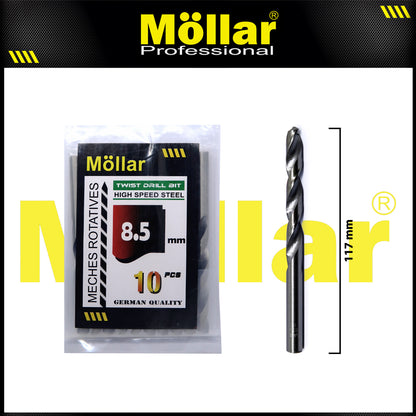 MOLLAR Mata Bor Besi HSS Putih 8.5 mm