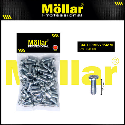 MOLLAR 93-120 Baut JP M6 x 15 - 100 pcs