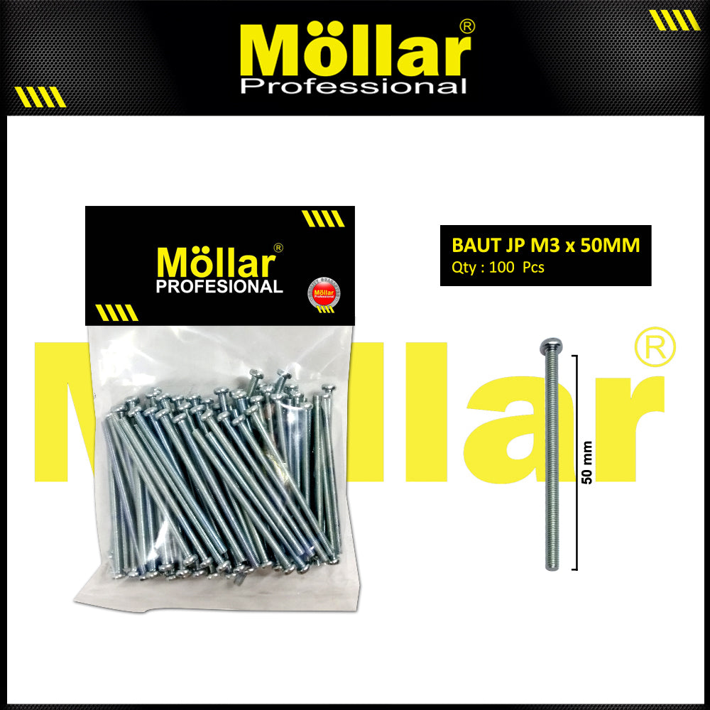 MOLLAR 93-093 Baut JP M3 x 50 - 100 pcs