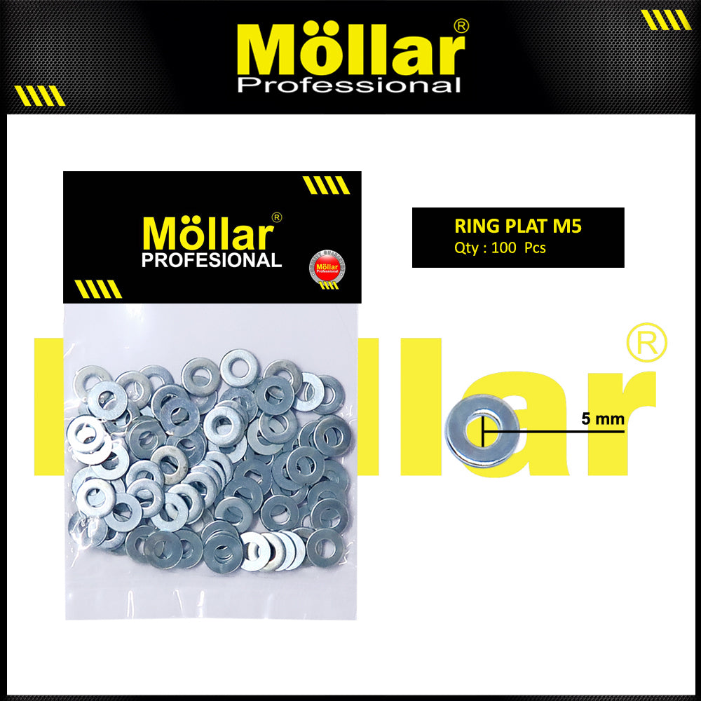 MOLLAR 93-072 Ring Plat M5 - 100 pcs