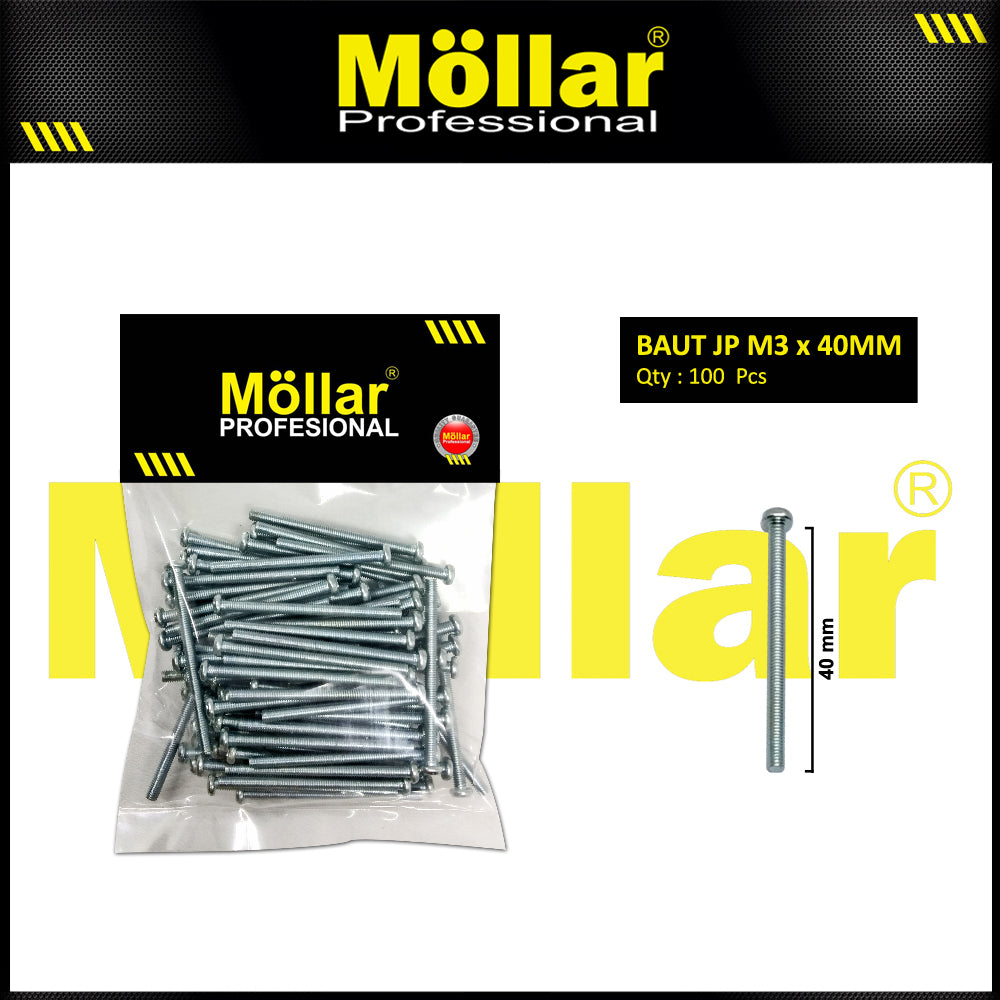 MOLLAR 93-091 Baut JP M3 x 40 - 100 pcs