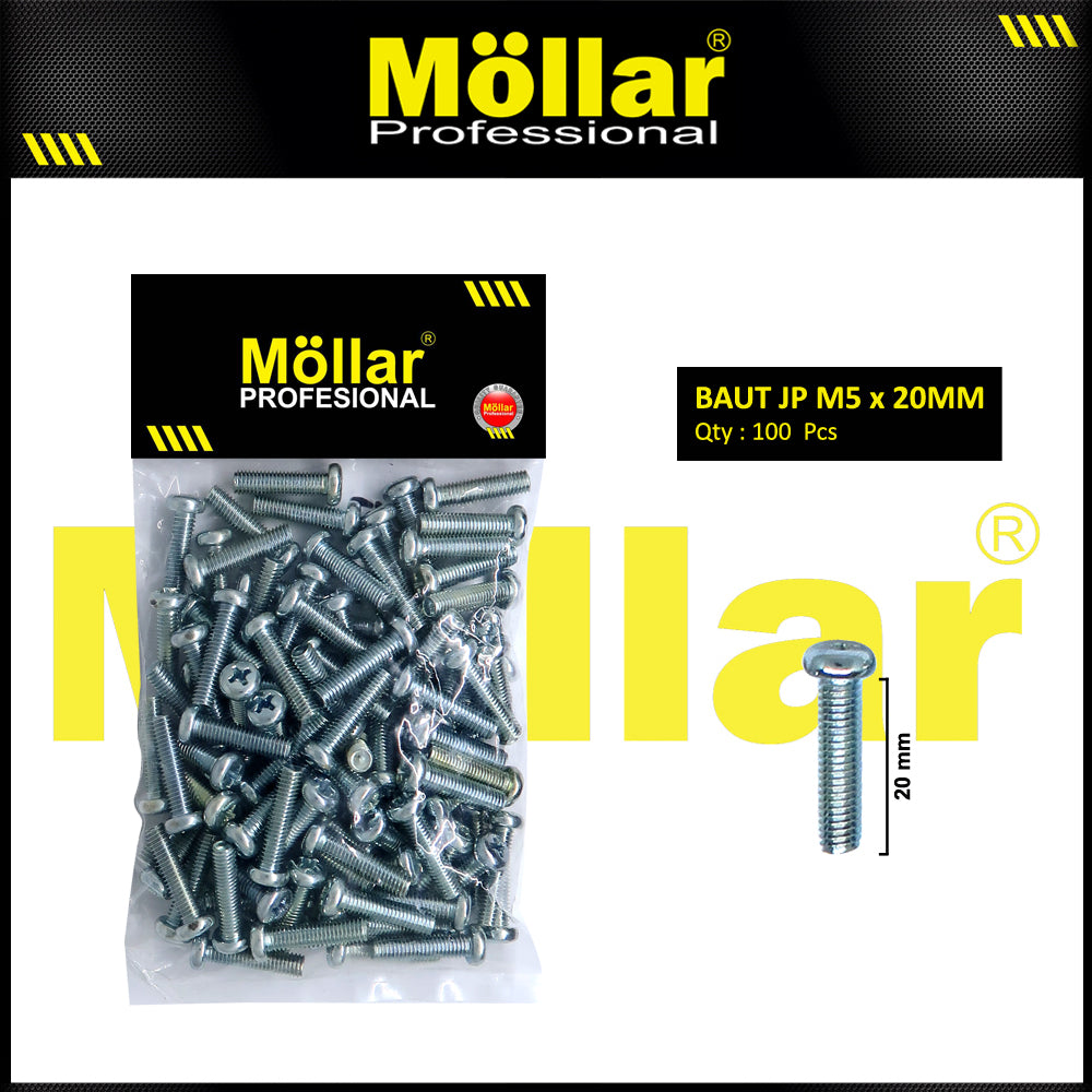MOLLAR 93-110 Baut JP M5 x 20 - 100 pcs