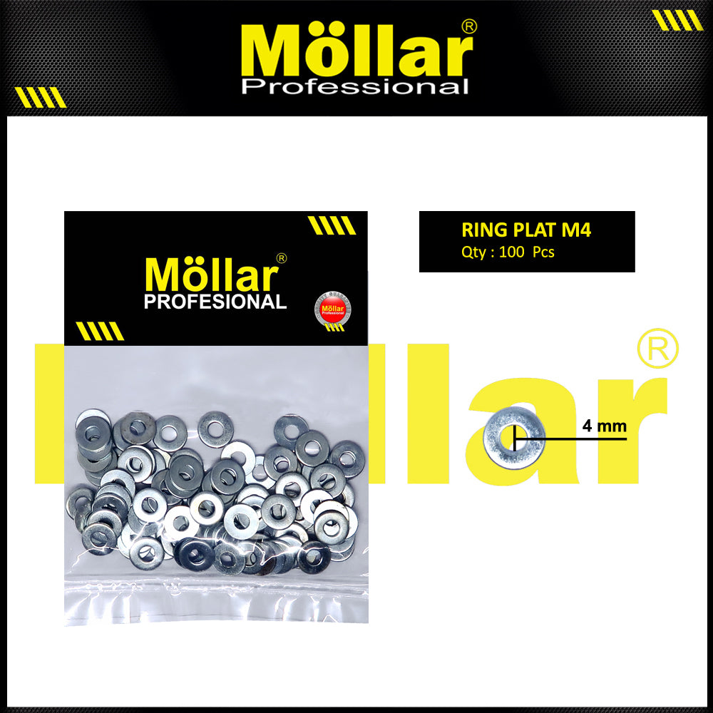 MOLLAR 93-071 Ring Plat M4 - 100 pcs