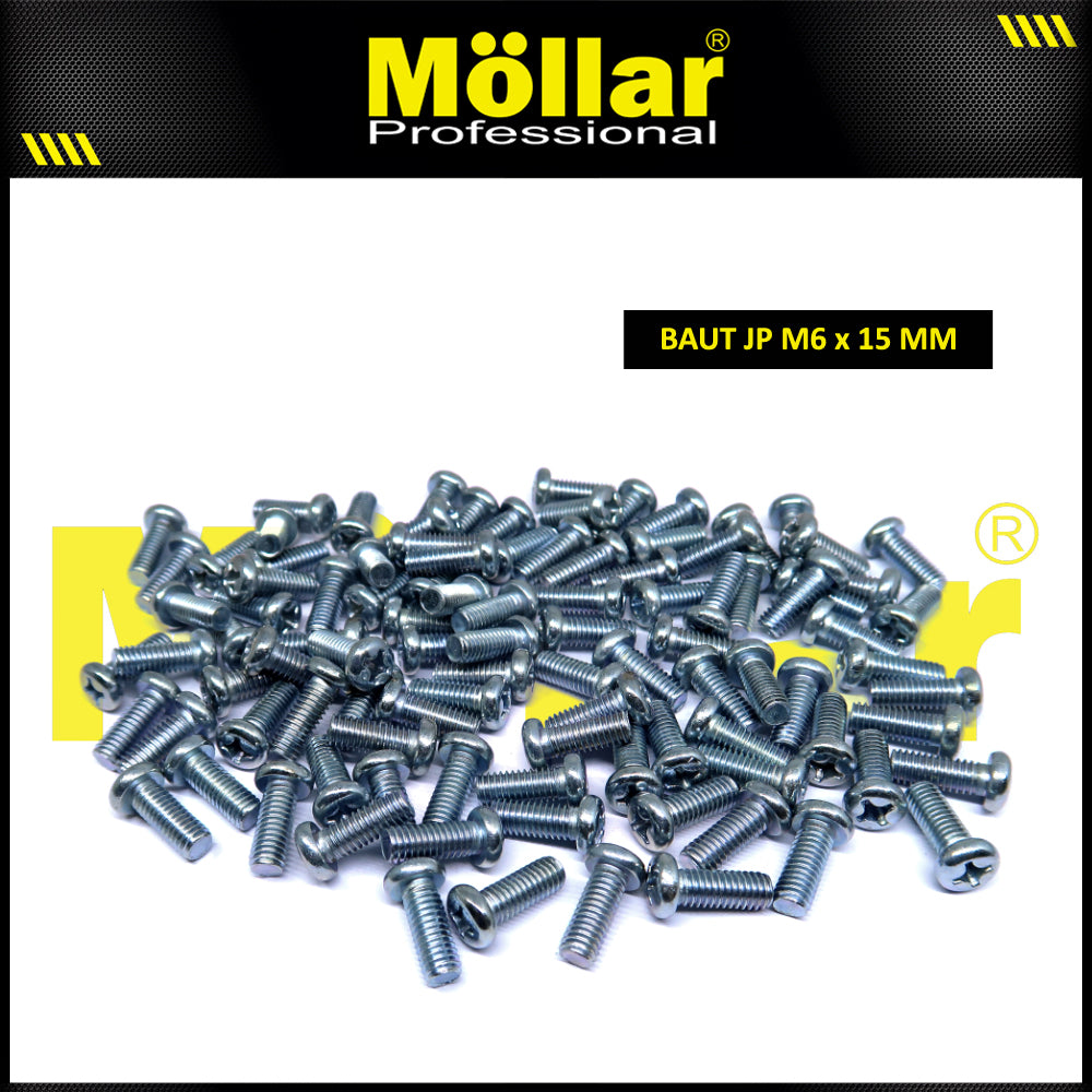 MOLLAR 93-120 Baut JP M6 x 15 - 100 pcs