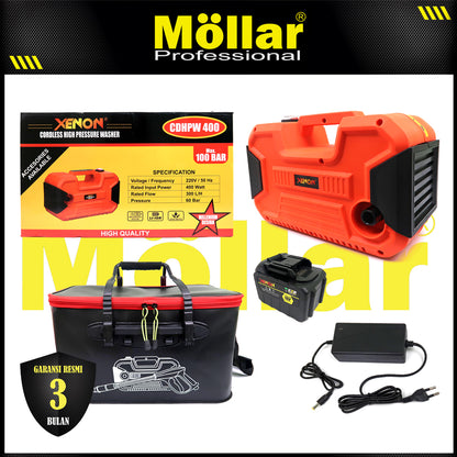 XENON CD-HPW400 Mesin Jet Cleaner Cordless Baterai 18V 400 Watt